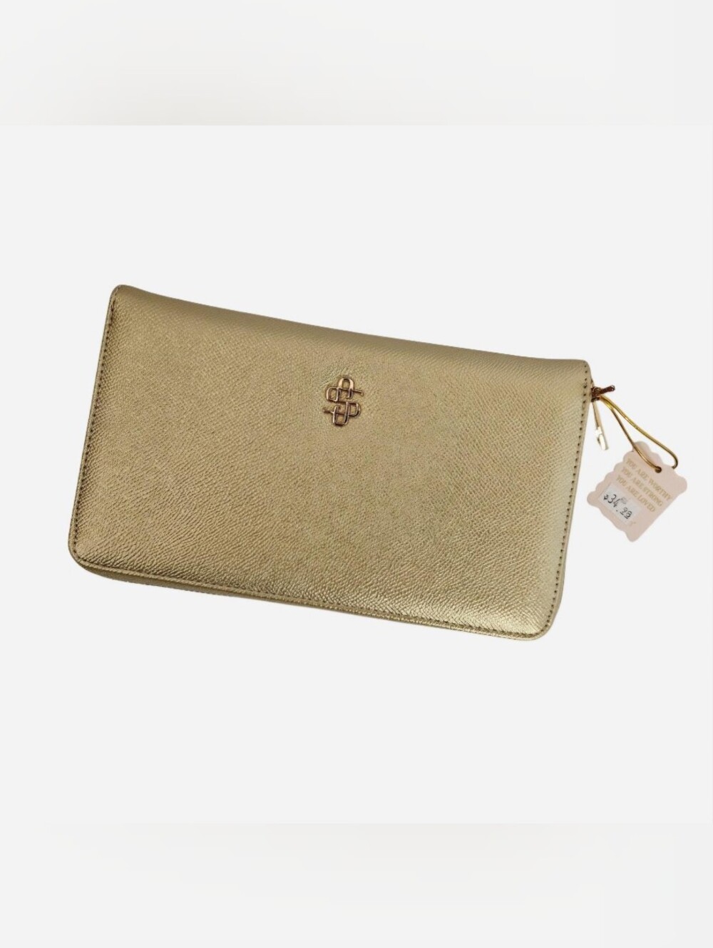 Simply Southern Gold wallet clutch with textured surface NEW
